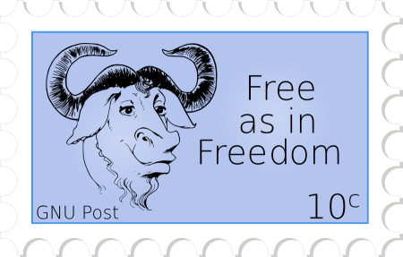  [GNU logo with Free as in freedom] 