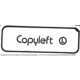  ["Copyleft (L)" sticker] 