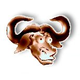  [Colorful rounded image of the head of a GNU] 