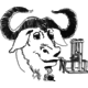  [Head of a GNU with a printing press] 