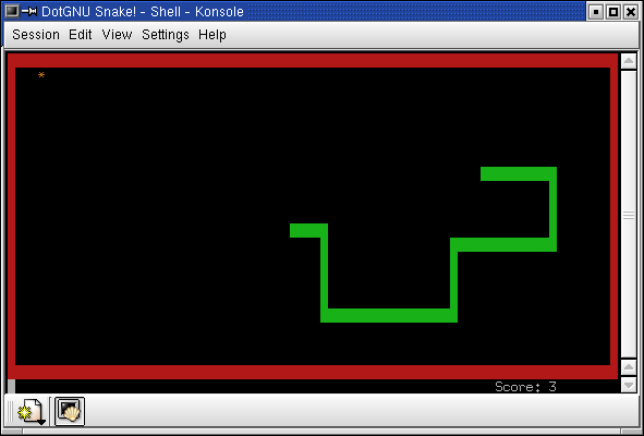 A screenshot of the Snake game