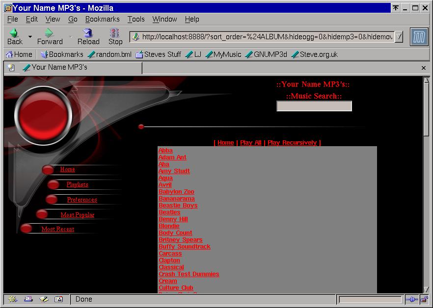 GNUMP3d screenshot