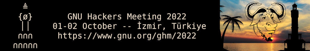 a banner for linking to the GNU Hackers' Meeting 2022 page