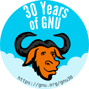  [30 Years of GNU badge] 