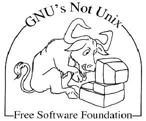  [Un hacker GNU tecleando] 
