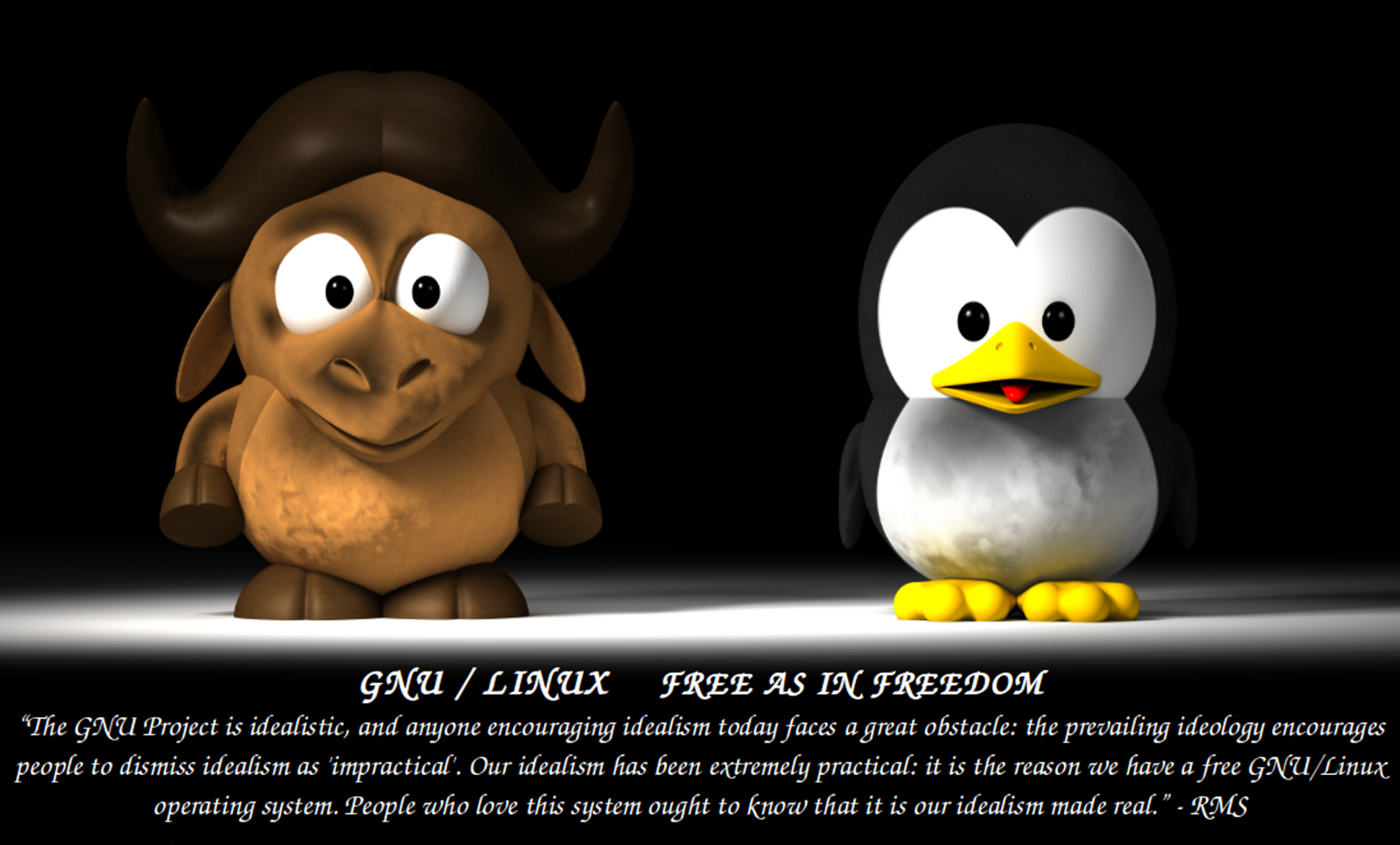 gnu/linux phrase rms