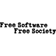  [自由ソフトウェアと自由な社会の本のカバーのロゴ] 