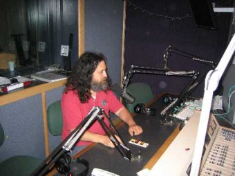 Photo of Richard Stallman on the Dinnertime Sampler show