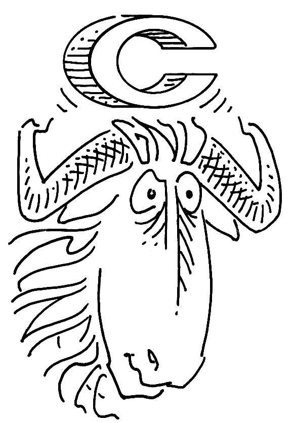  [GNU C Manual logo - a perplex GNU] 